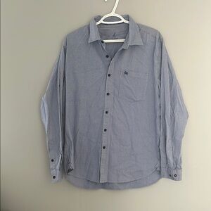 7 for all Mankind Men's Blue Button-Up Shirt